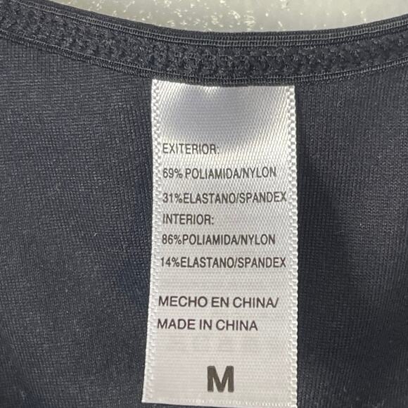 NWT Shaperx Fitness Black Lace Full Body Bodysuit Medium - Picture 4 of 9